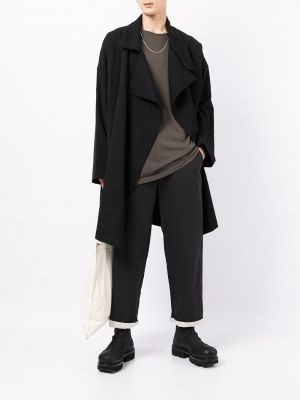 Abrigo asimétrico Yohji Yamamoto negro