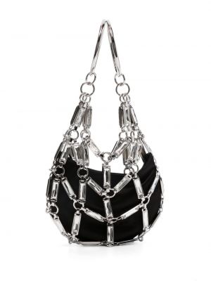 Shopper handtasche mit kristallen Dsquared2 schwarz