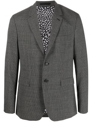 Sjekket lang blazer Paul Smith svart