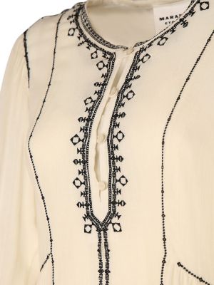 Vestido con bordado de algodón Marant Etoile