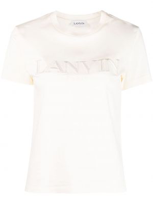 Hímzett póló Lanvin fehér