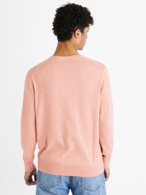 Bavlněný svetr Celio růžový