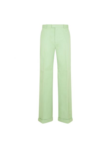 Spodnie relaxed fit Bottega Veneta zielone