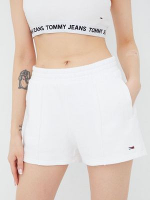 Хлопковые джинсовые шорты Tommy Jeans белые