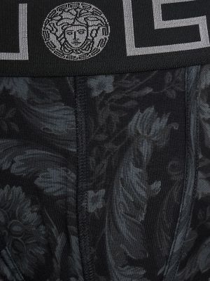 Džerzej nohavičky s potlačou Versace Underwear čierna