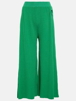 Широки панталони тип „марлен“ Stella Mccartney зелено