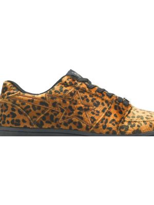 Леопардовые кроссовки с принтом Bape коричневые