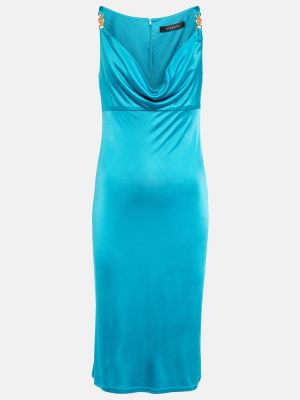 Midi šaty Versace modré