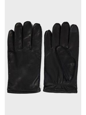 Черные перчатки Hugo Boss