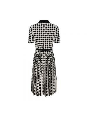 Sukienka mini w geometryczne wzory Tory Burch czarna