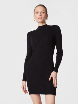 Πλεκτή βαμβακερή φόρεμα Cotton On μαύρο