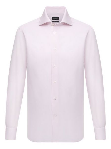 Хлопковая рубашка Zegna розовая