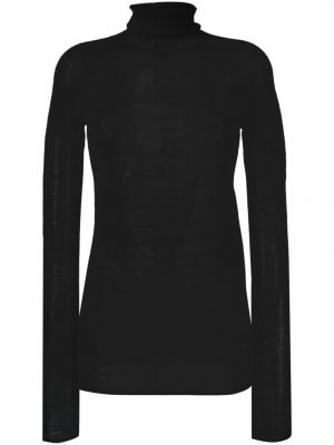 Пуловер от мерино вълна Roberto Collina черно