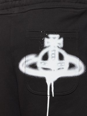 Džerzej bavlnené teplákové nohavice Vivienne Westwood čierna