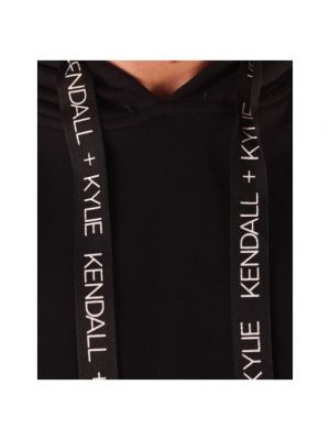 Sudadera con capucha de algodón Kendall + Kylie negro