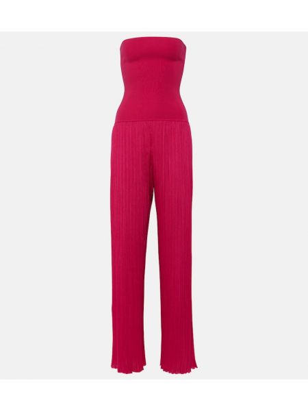 Plissert strikket jumpsuit Alaia rød