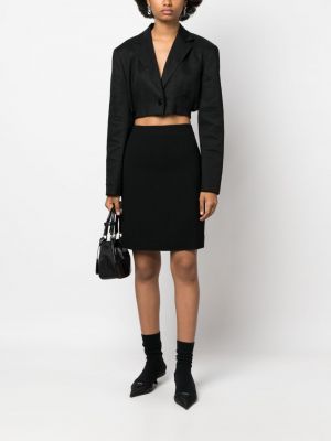 Vlněné pouzdrová sukně Christian Dior černé