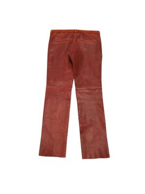 Pantalones de cuero slim fit Isabel Marant Pre-owned rojo