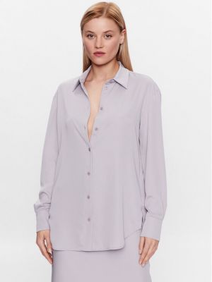 Relaxed fit marškiniai Calvin Klein violetinė