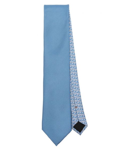 Žakárová hodvábna kravata Zegna modrá