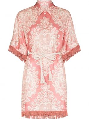 Paisley trykt dress Zimmermann rosa