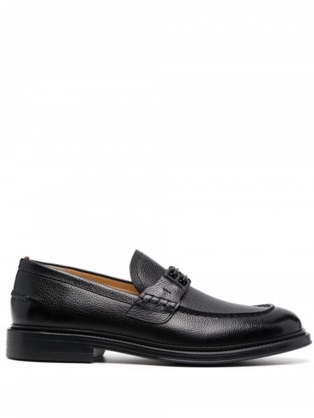 Skinn loafers Bally svart