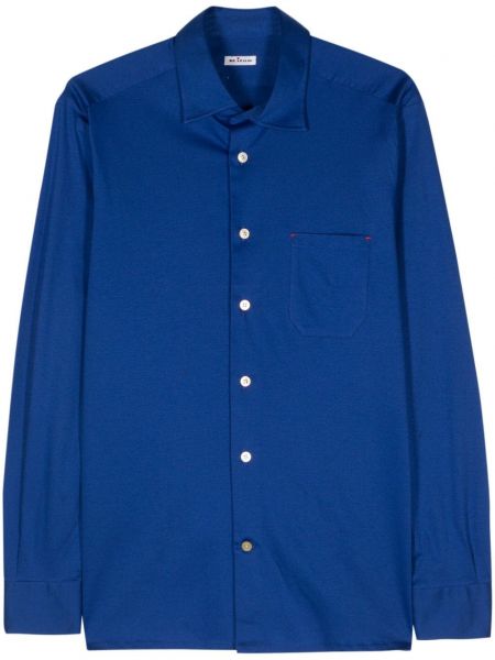 Памучна риза Kiton синьо