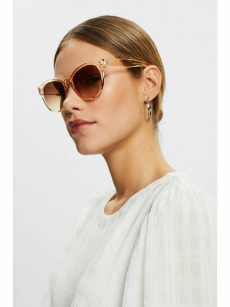 Меланжевые очки солнцезащитные Esprit коричневые