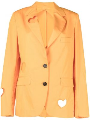 Hjertemønster lang blazer Msgm oransje