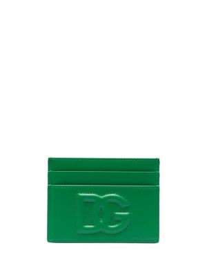 Iš natūralios odos piniginė Dolce & Gabbana žalia