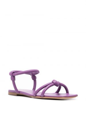 Kožené sandály Gianvito Rossi fialové