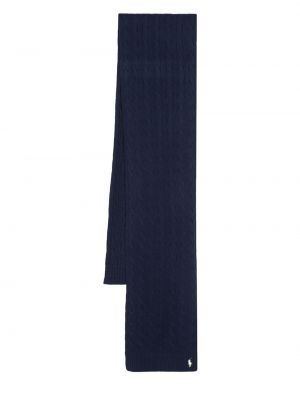 Pletené bavlnené polokošeľa Polo Ralph Lauren modrá