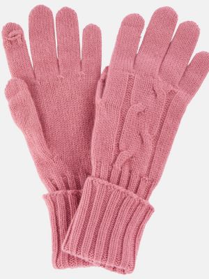 Mănuși din cașmir Loro Piana roz
