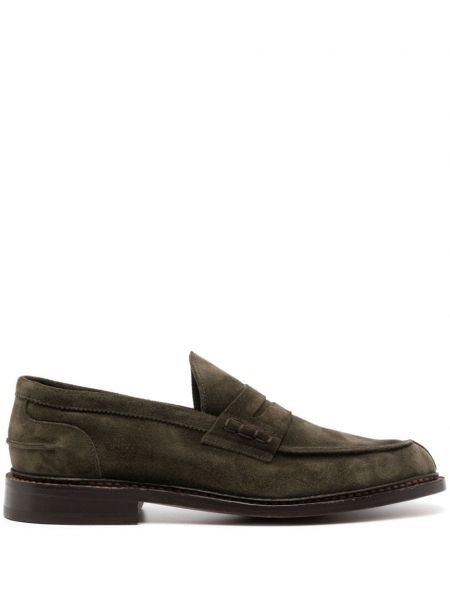 Ruskind loafers Tricker's grøn