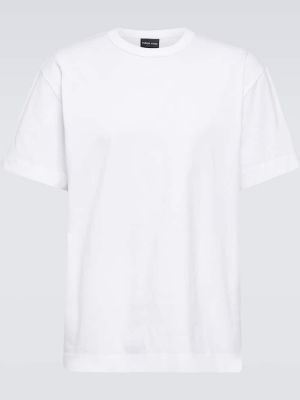 Βαμβακερή μπλούζα σε φαρδιά γραμμή Canada Goose λευκό