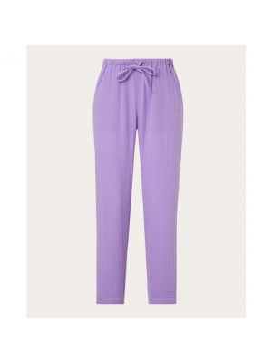 Pantalones de algodón Xirena violeta