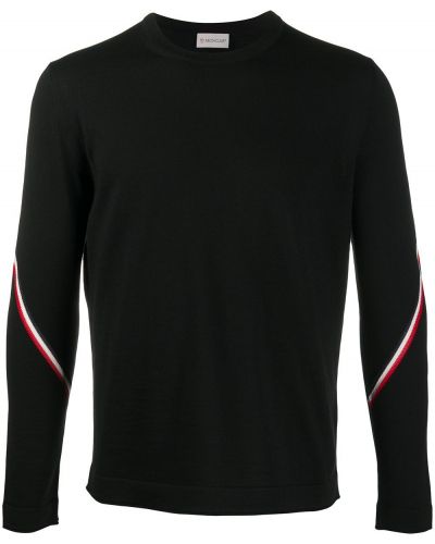 Jersey a rayas de tela jersey Moncler negro