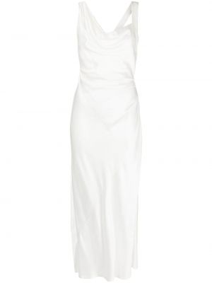 Сатенена миди рокля Acler бяло