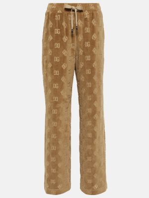 Pantalones de chándal de terciopelo‏‏‎ Dolce&gabbana marrón
