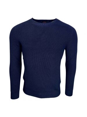 Sweter z okrągłym dekoltem Gran Sasso niebieski