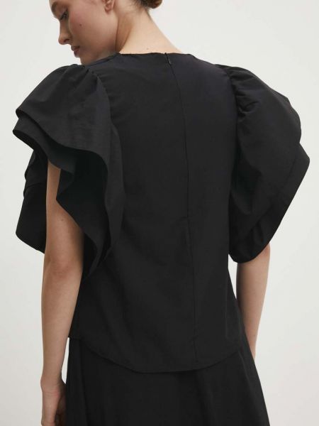 Bluză din bumbac Answear Lab negru