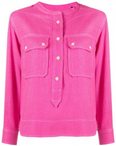 Rifľová košeľa Isabel Marant ružová
