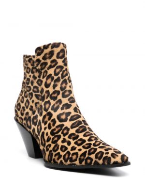 Leopardí kotníkové boty s potiskem Roberto Festa
