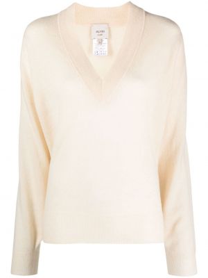 Пуловер с v-образно деколте Alysi бяло