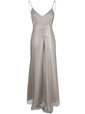 Maksi suknelė su blizgučiais Semicouture pilka