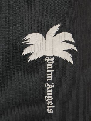 Pamut rövidnadrág Palm Angels szürke