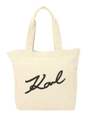 Nákupná taška Karl Lagerfeld béžová