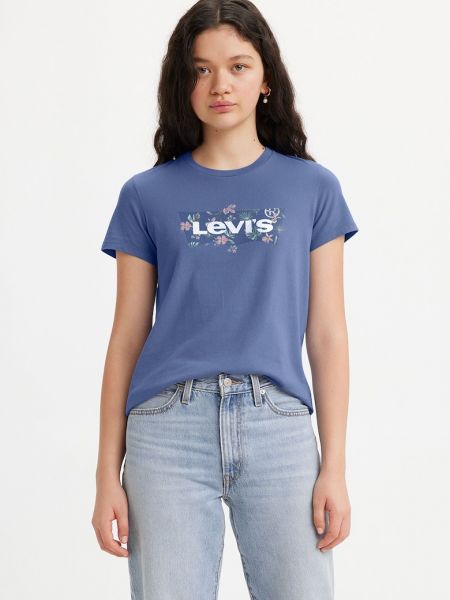 Хлопковая футболка Levi’s® синяя