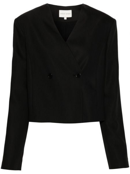 Dobbeltradet blazer Loulou Studio sort