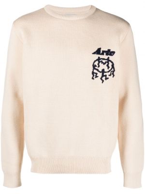 Bombažni pulover Arte bela